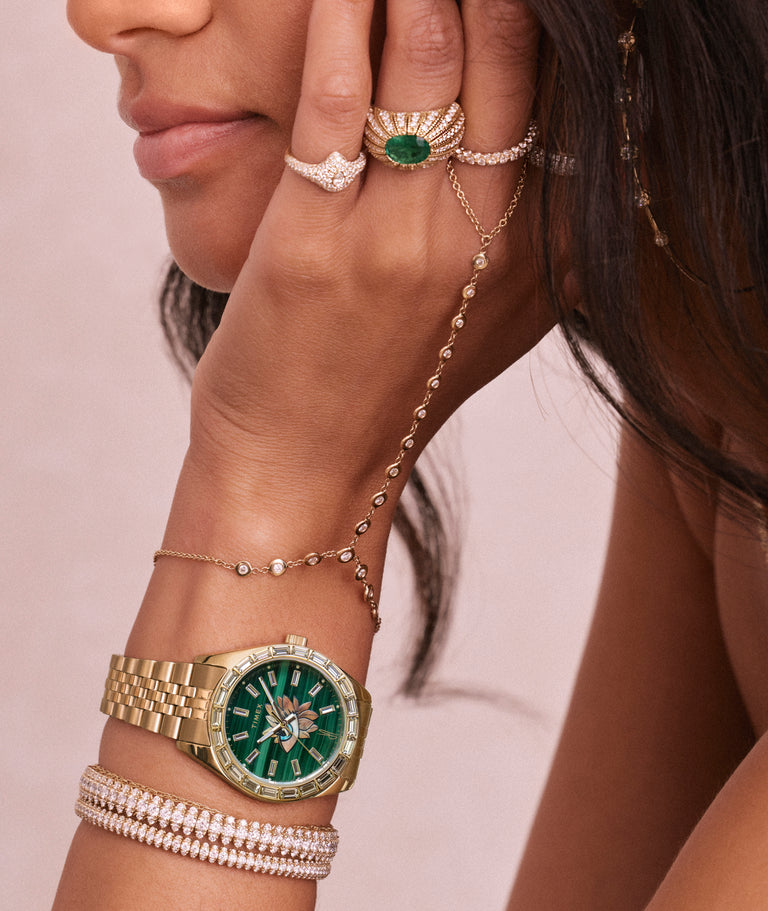 Shine brightly with the Timex legacy x Jacquie Aiche spring awakening collection