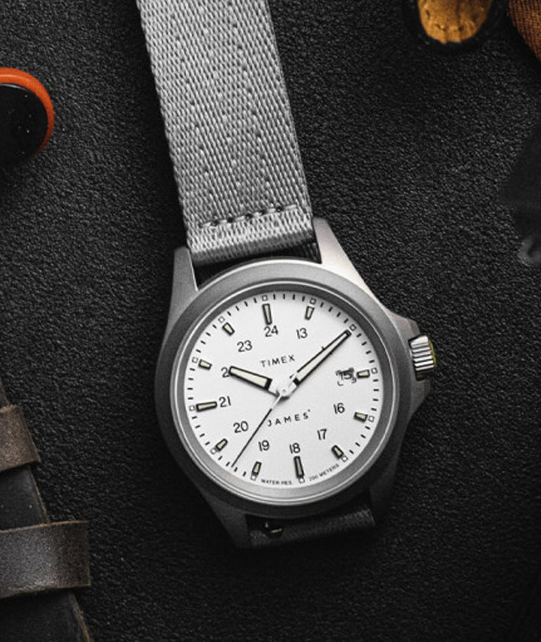 Watch lying flat on a desk