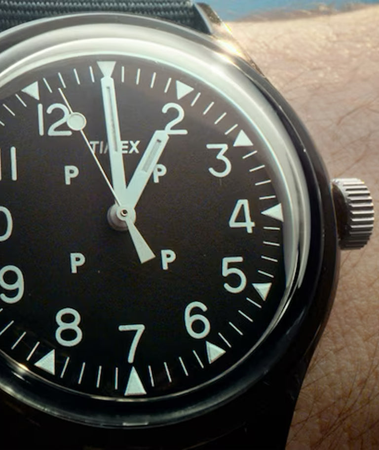 Up close of a watch on a man's wrist