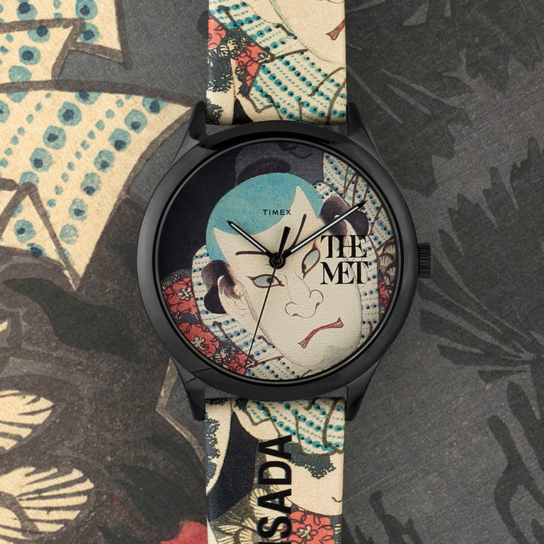 Timex x The MET collaboration showing a famous Nisada painting on dial