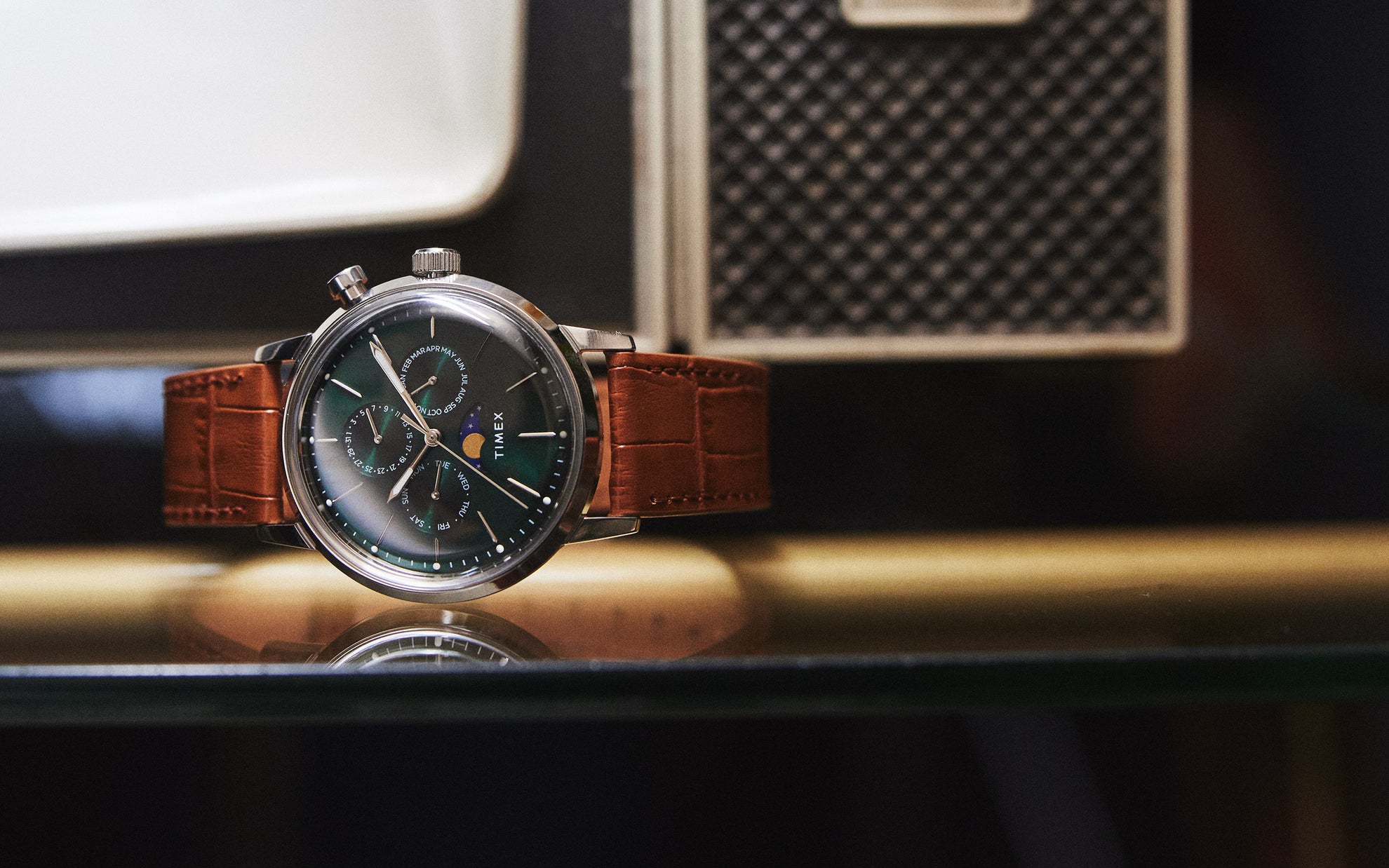 Marlin moon Phase laying on its side on a desk