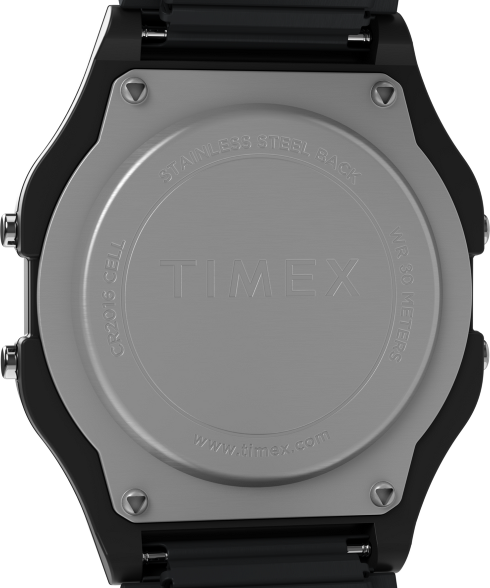 TW2R67000 Timex T80 34mm Stainless Steel Expansion Band Watch Caseback Image