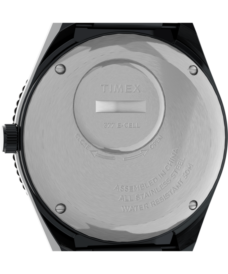 TW2U61600 Q Timex Reissue 38mm Stainless Steel Bracelet Watch Caseback Image
