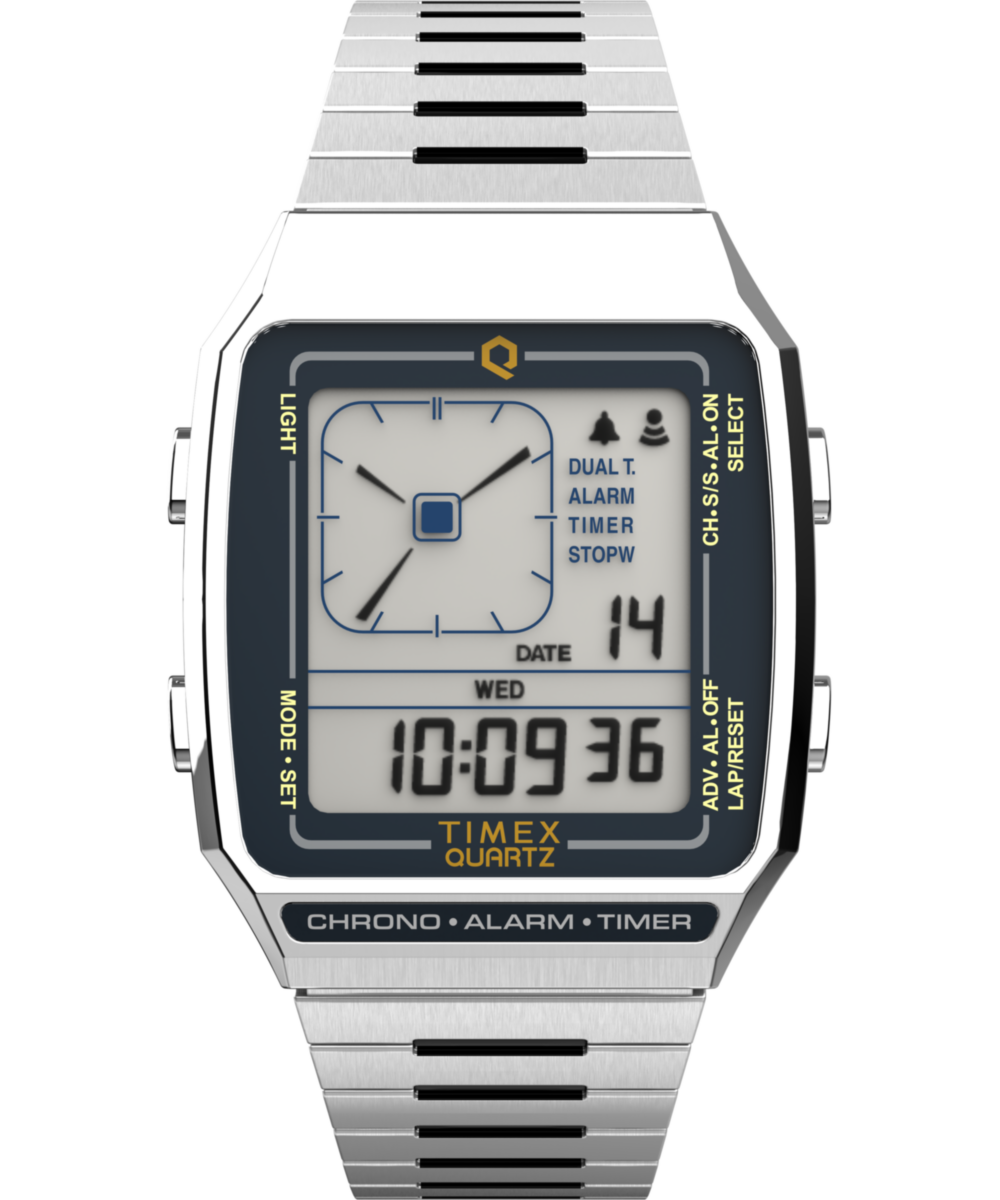 Q Timex Reissue Digital LCA 32.5mm Stainless Steel Bracelet Watch