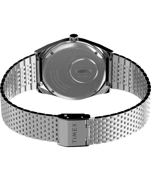 TW2U95400 Q Timex Reissue Falcon Eye 38mm Stainless Steel Bracelet Watch Caseback with Attachment Image