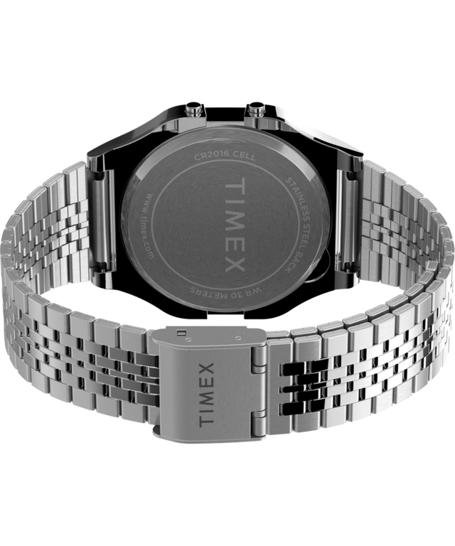 TW2V19300 Timex T80 34mm Stainless Steel Bracelet Watch Caseback with Attachment Image