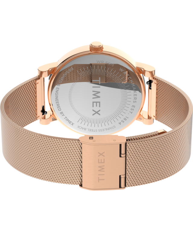 TW2V31200 Crystal Opulence 38mm Stainless Steel Mesh Band Watch Caseback with Attachment Image