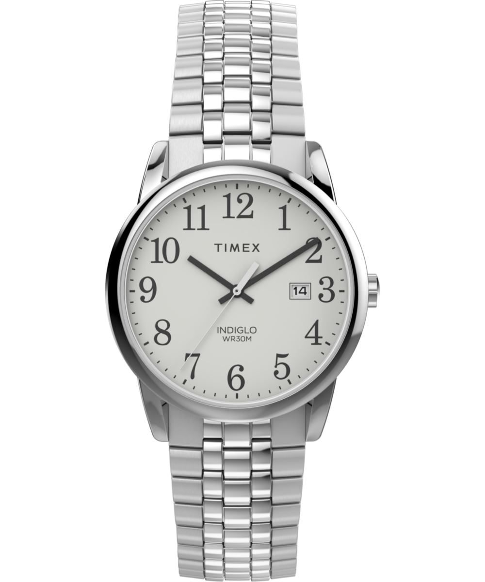 Easy Reader 38mm Stainless Steel Expansion Band Watch with Perfect