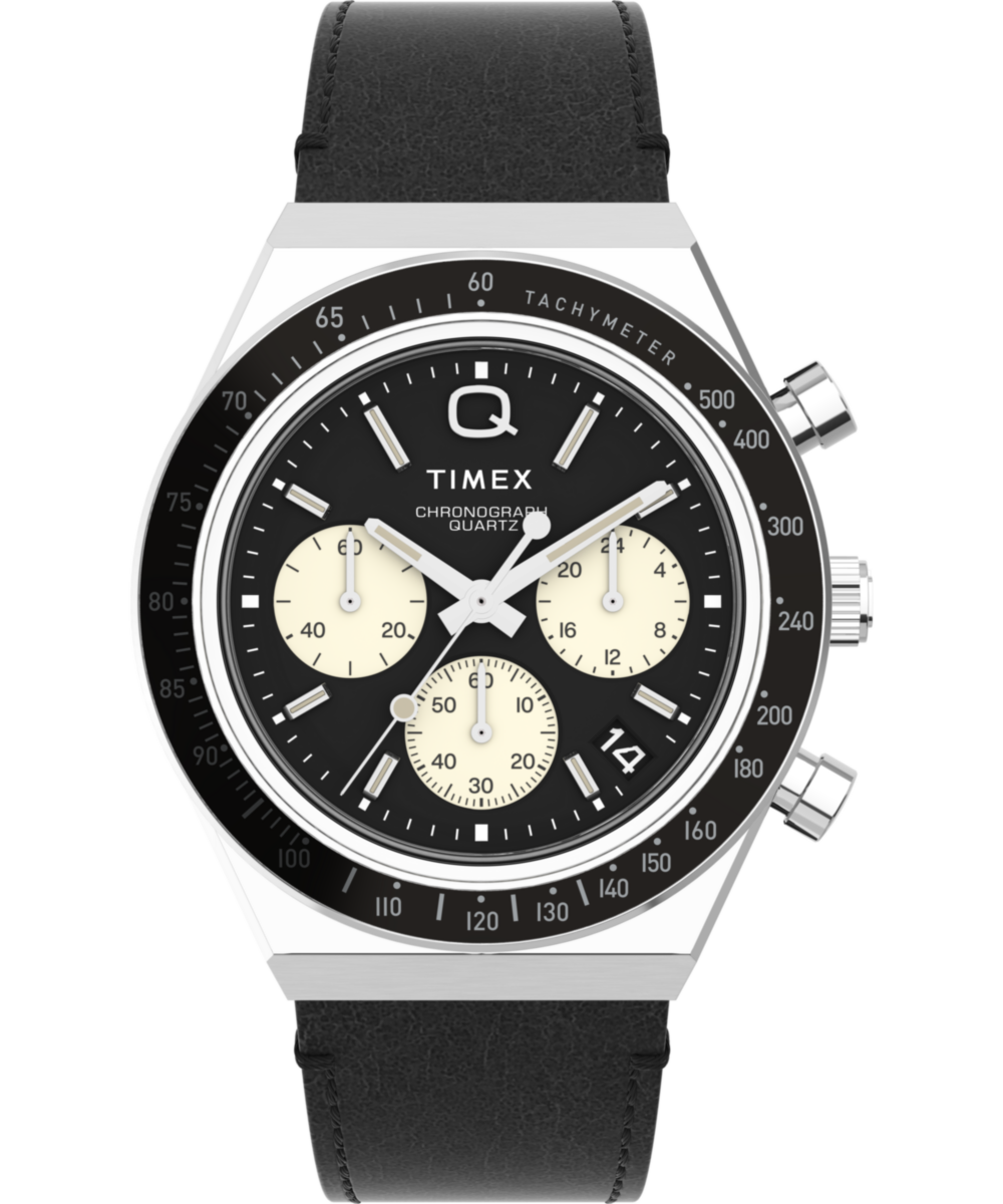 TIMEX Q クロノグラフ ベルト未使用 Q TIMEX クォーツ Q Timex Chronograph 40mm Leather Strap Watch - TW2V42700