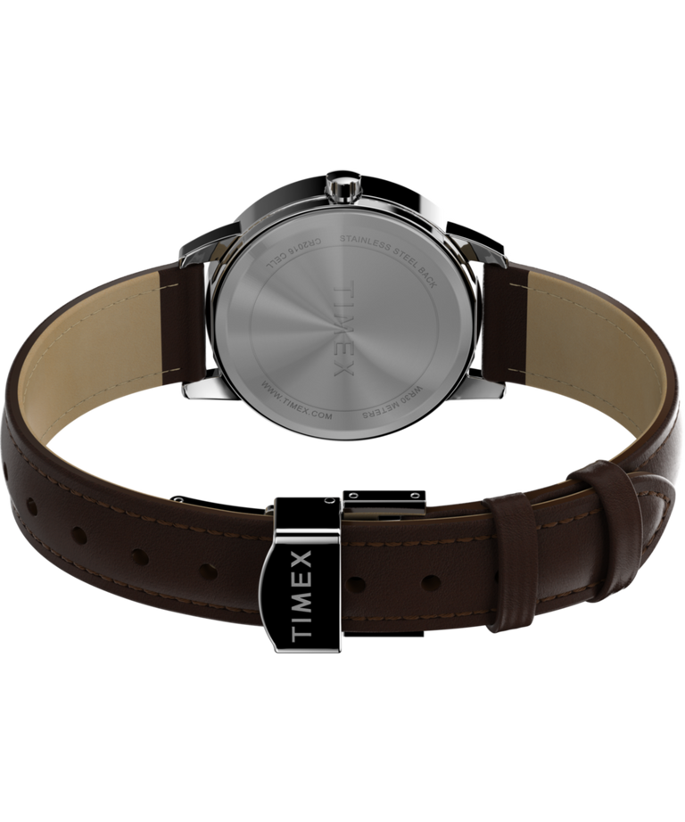 TW2V69000 Easy Reader® 30mm One-Time Adjustable Leather Strap Watch Caseback with Attachment Image