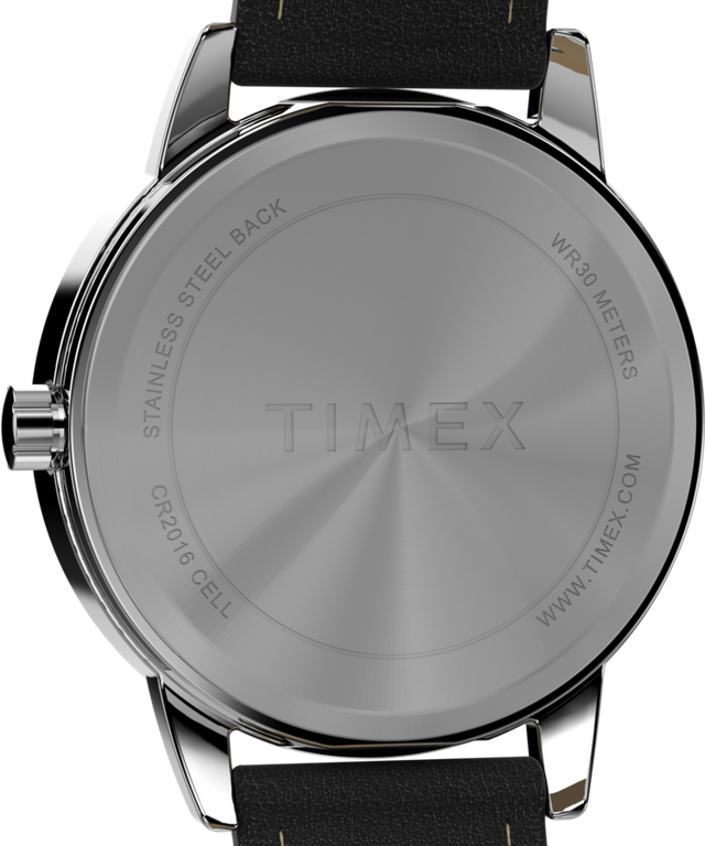 TW2V69100 Easy Reader® 30mm One-Time Adjustable Leather Strap Watch Caseback Image