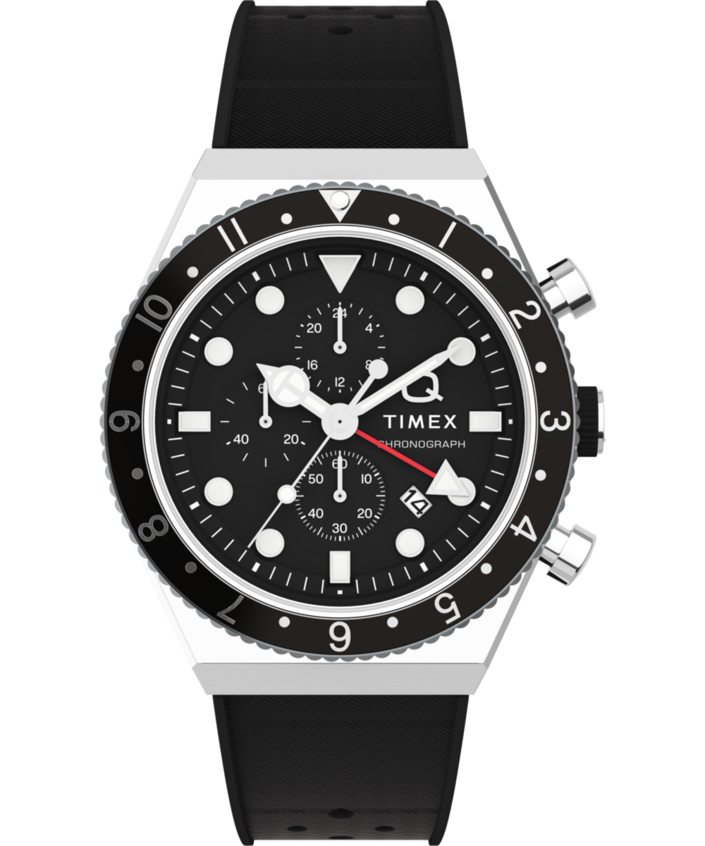 Timex Q GMT Chronograph 40mm Black Watch