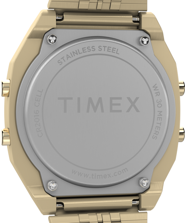 TW2V74300 Timex T80 Steel 36mm Stainless Steel Bracelet Watch Caseback Image