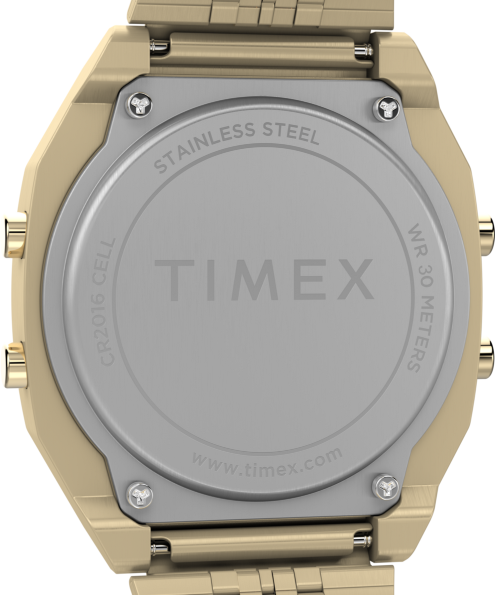 TW2V74300 Timex T80 Steel 36mm Stainless Steel Bracelet Watch Caseback Image