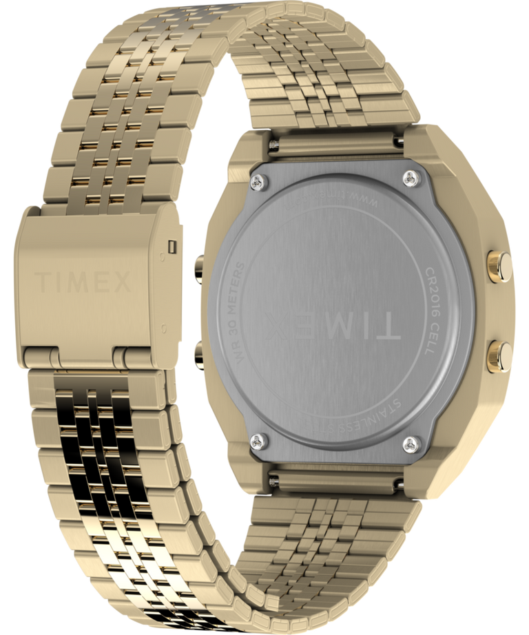 TW2V74300 Timex T80 Steel 36mm Stainless Steel Bracelet Watch Caseback with Attachment Image