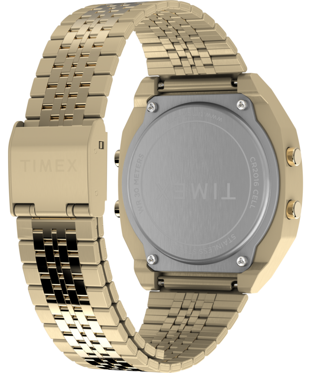 TW2V74300 Timex T80 Steel 36mm Stainless Steel Bracelet Watch Caseback with Attachment Image