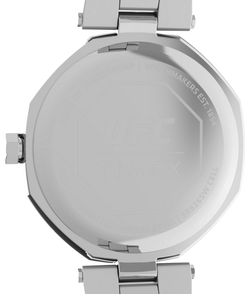 TW2V83200 Timex UFC Jewel 36mm Stainless Steel Bracelet Watch Caseback Image