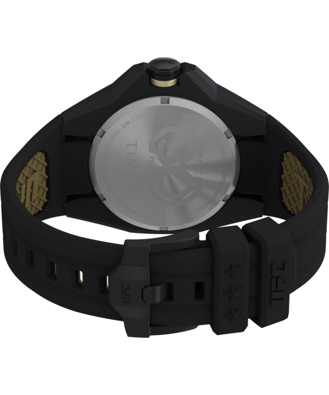 TW2V90200 Timex UFC Pro 30th Anniversary 45mm Silicone Strap Watch Caseback with Attachment Image