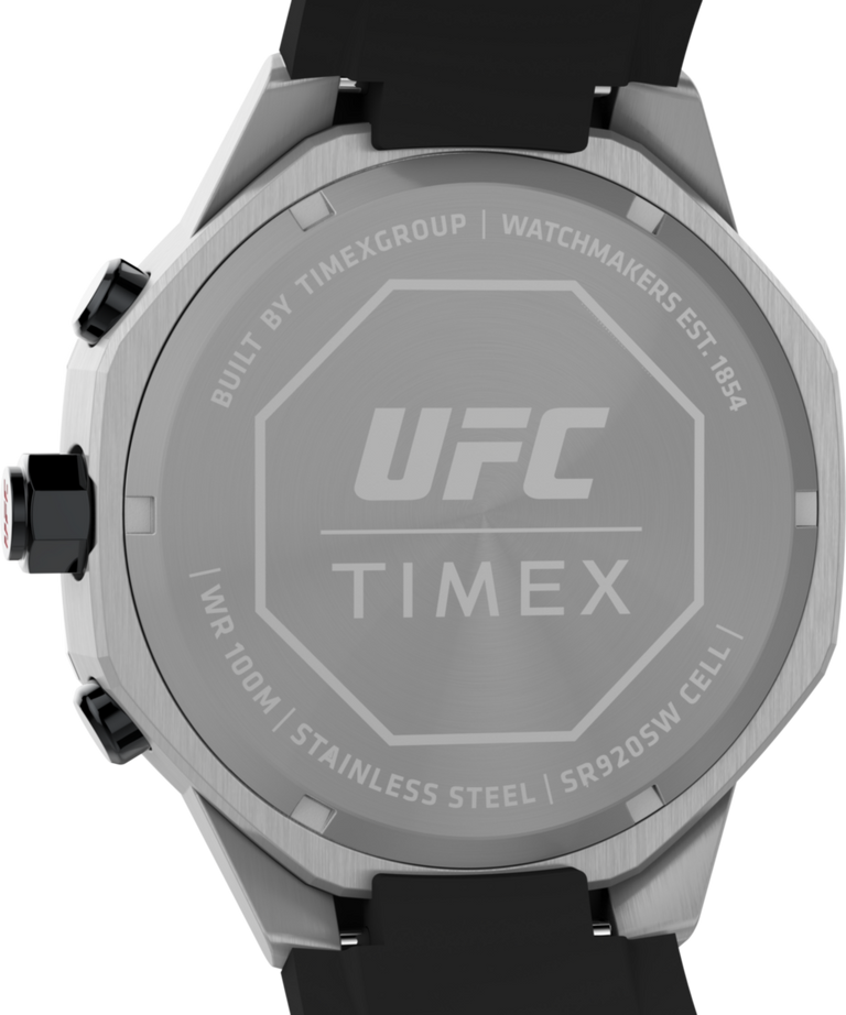 TW2V99300 Timex UFC King 45mm Silicone Strap Watch Caseback Image