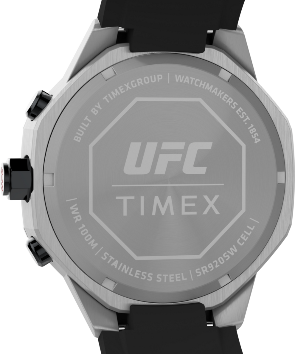 TW2V99300 Timex UFC King 45mm Silicone Strap Watch Caseback Image