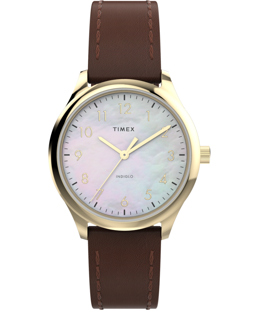 Modern Easy Reader 32mm Leather Strap Watch - TW2W15700