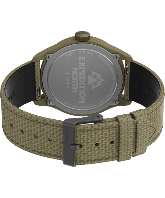TW2W23500 Expedition Traprock 43mm Eco-Friendly Fabric Strap Watch Caseback with Attachment Image