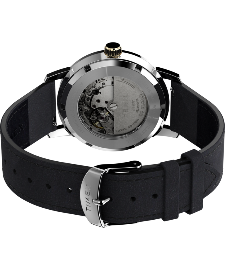 TW2W33900 Marlin® Automatic 40mm Leather Strap Watch Caseback with Attachment Image