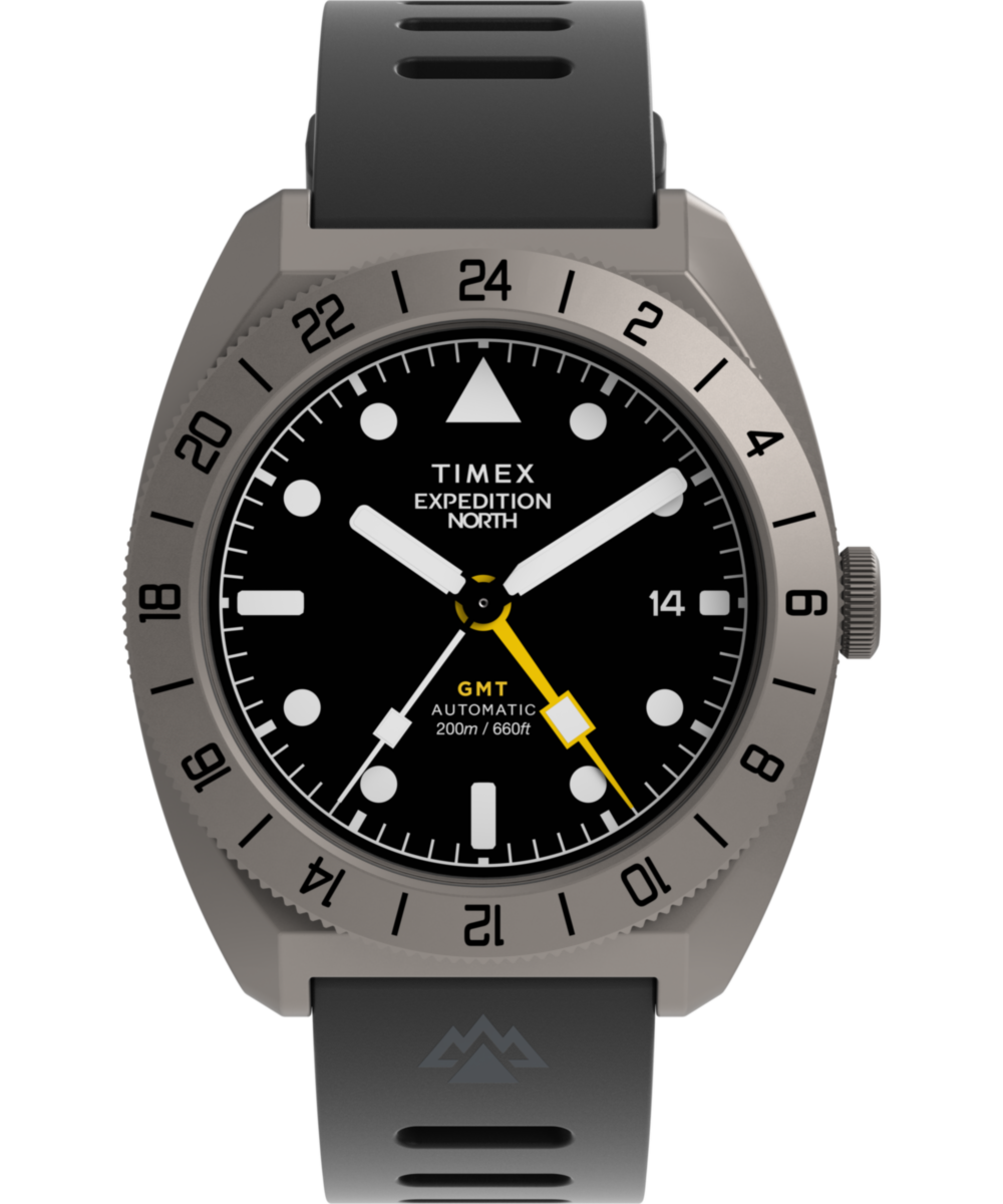 TIMEX タイメックス エクスペディション ノース GMT TW2W53000 Expedition GMT Titanium Automatic 41mm Silicone Strap Watch