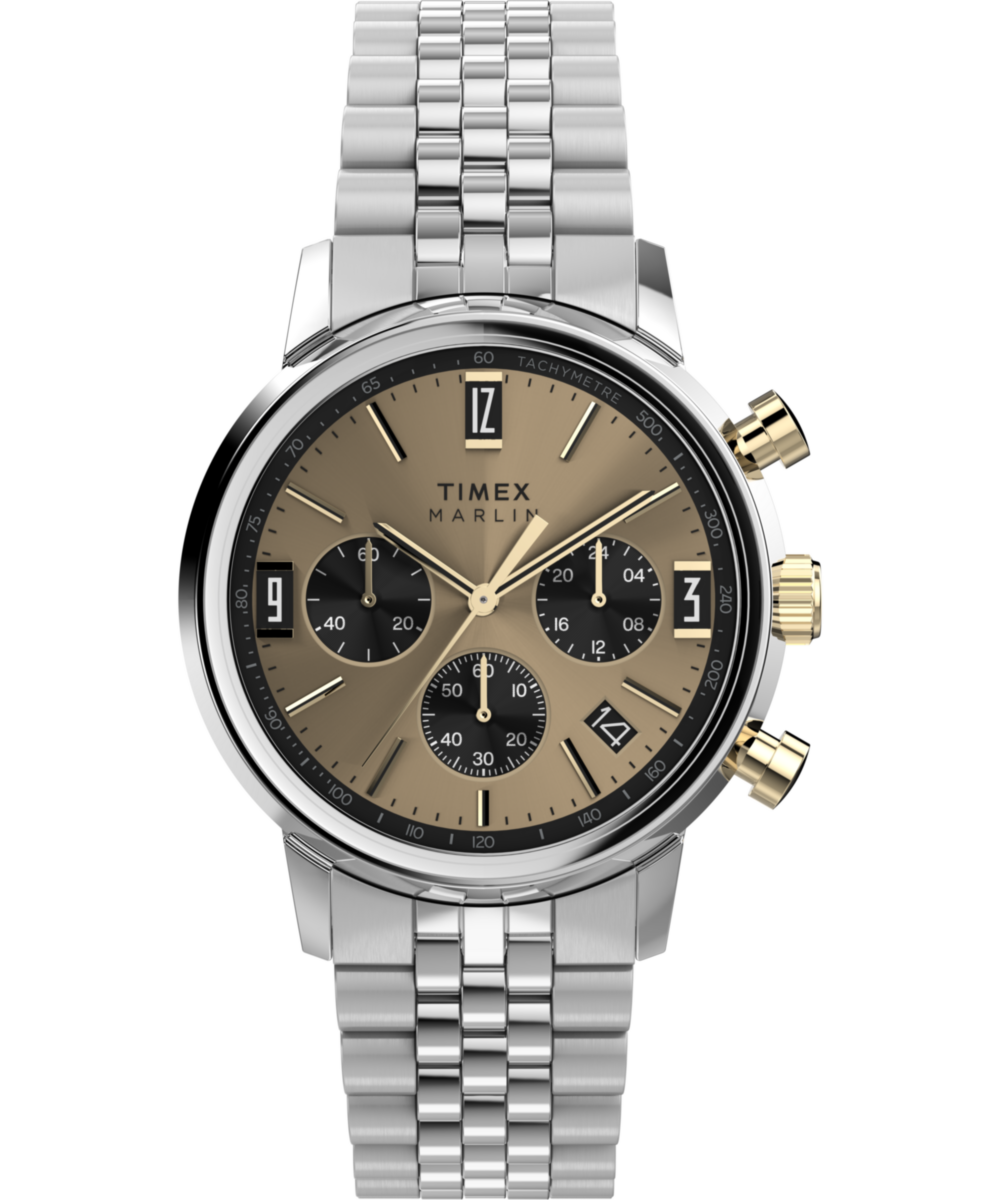 ✨TIMEX クロノグラフ 腕時計✨ Marlin® Chronograph Tachymeter 40mm Stainless Steel Bracelet Watch