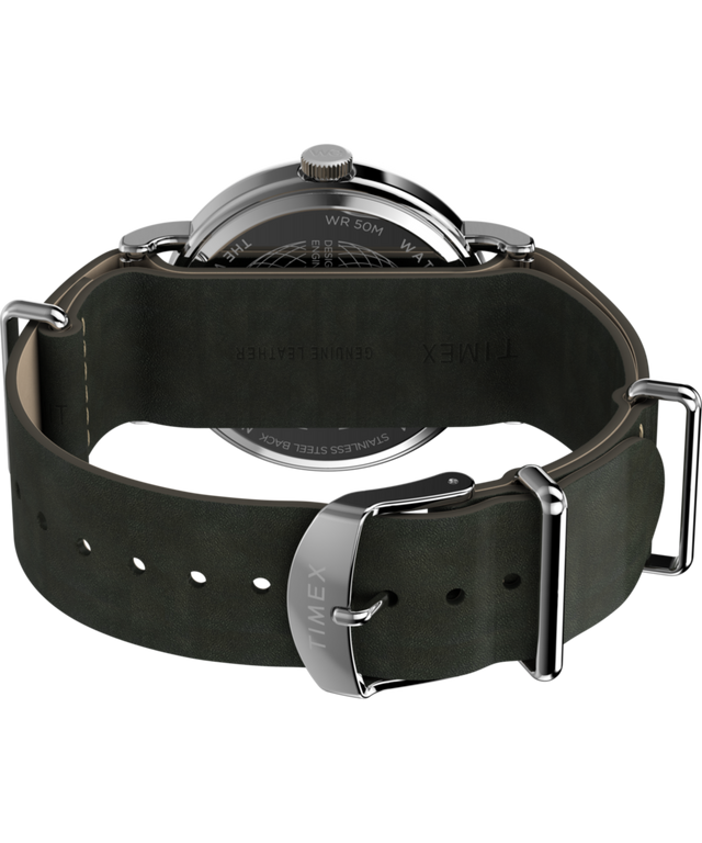 TW2W87000 Weekender 40mm Leather Strap Watch Caseback with Attachment Image