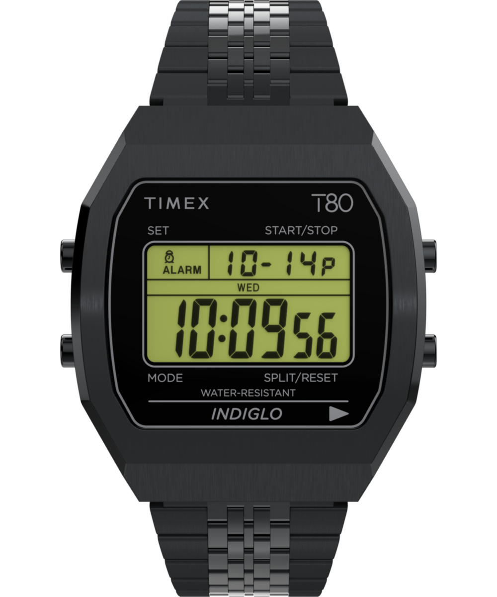 TIMEX TW2V35600 ブラック Timex T80 Steel 36mm Stainless Steel Bracelet Watch - TW2W91600