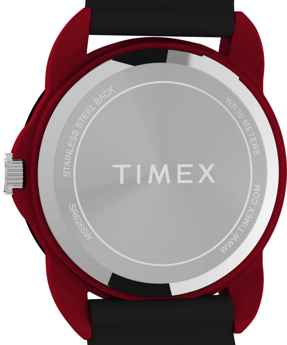 TW2W91900 TIMEX TIME MACHINES® 30mm Silicone Strap Watch Caseback Image