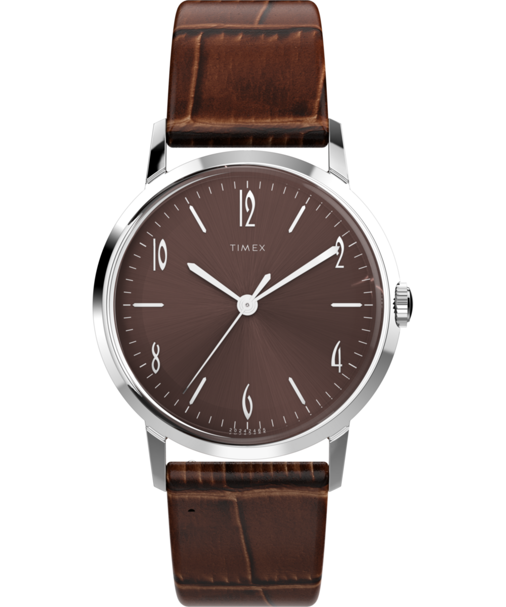 その他 merin Marlin® Hand-Wound 34mm Leather Strap Watch - TW2W93300 | Timex US
