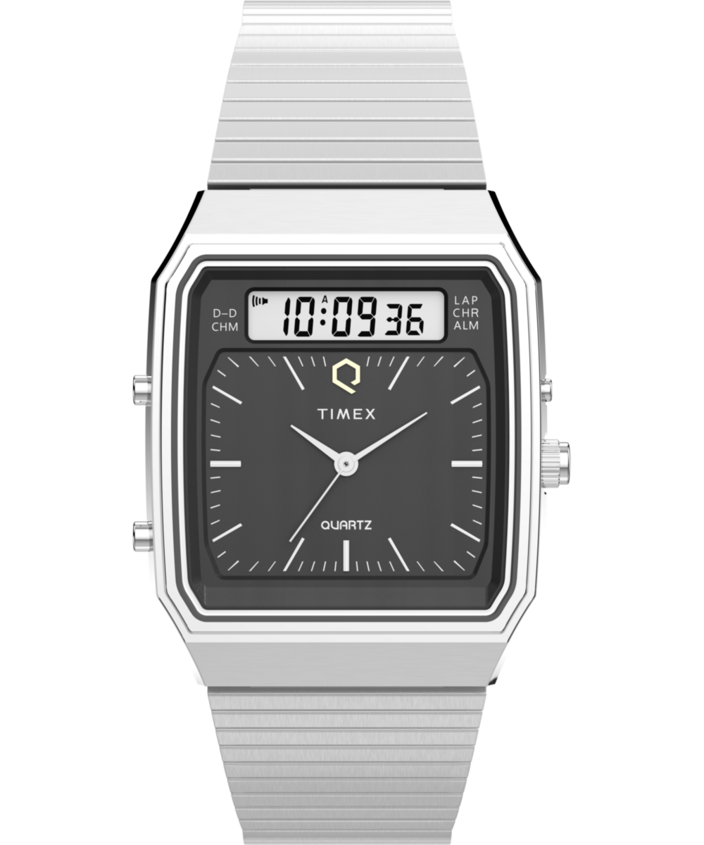 Q Timex® 1982 Ana-Digi Reissue 33mm Stainless Steel Bracelet