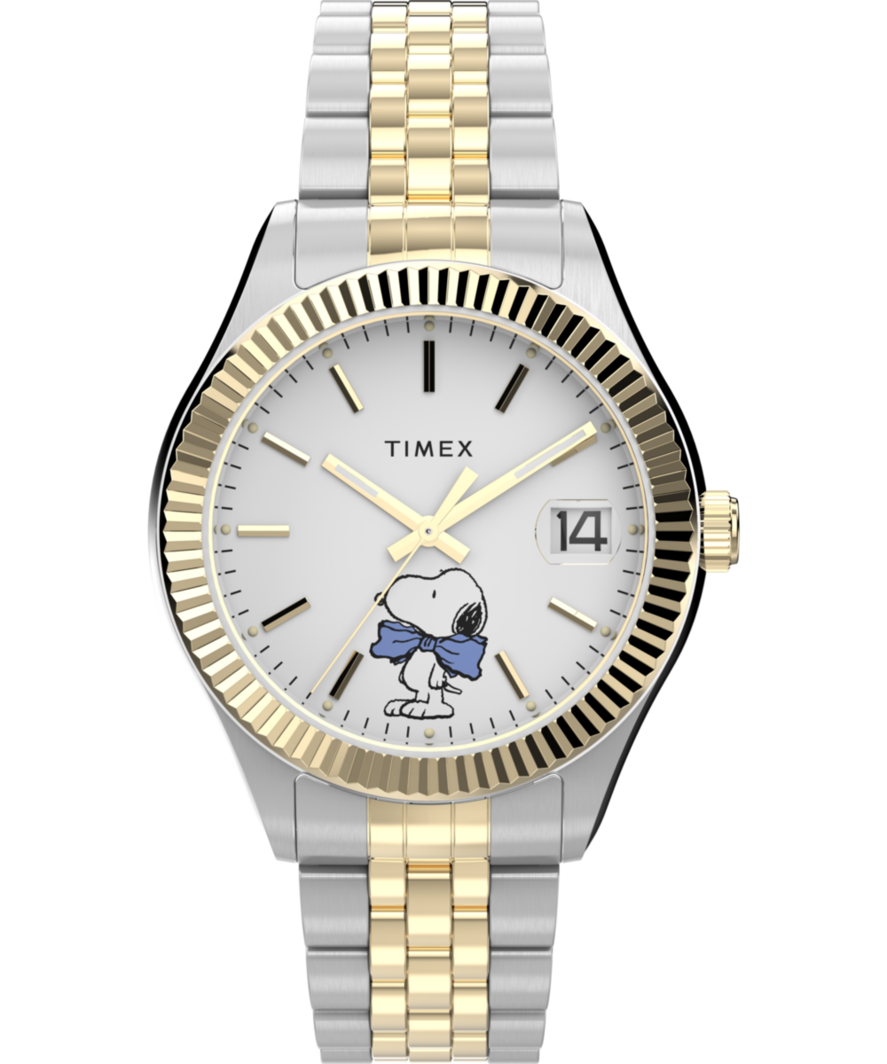 Timex x Peanuts® Timex Legacy Bowtie 34mm Stainless Steel Bracelet