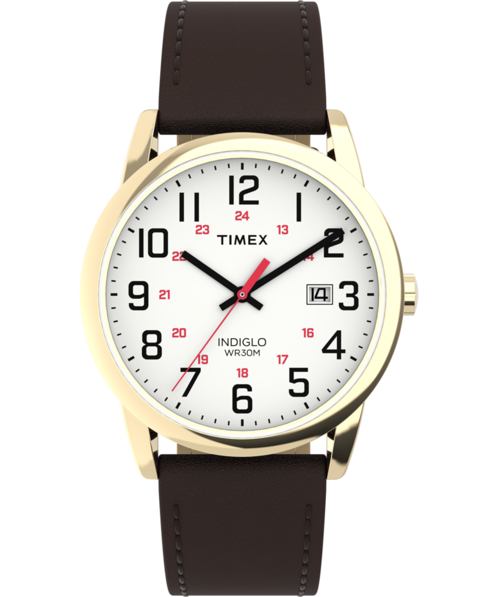 Easy Reader® Classic 38mm Leather Strap Watch - TW2Y12700 | Timex US