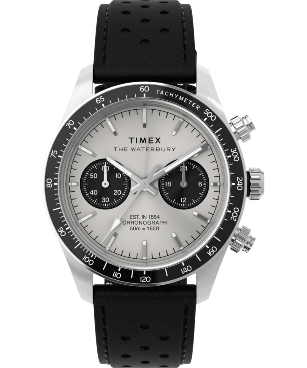 TW2Y19300 Waterbury Heritage Chronograph 39mm Leather Strap Watch  Primary Image