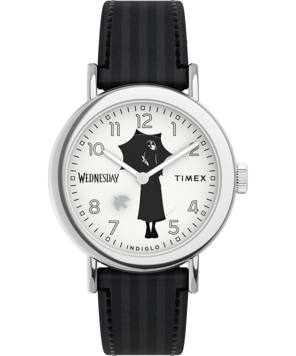 TIMEX ウィークエンダー Timex x Wednesday Weekender 37mm Leather Strap Watch