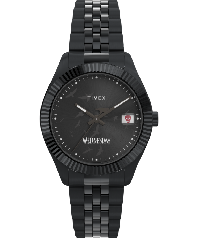 TW2Y19600 Timex x Wednesday Timex Legacy 36mm Stainless Steel Bracelet Watch Primary Image