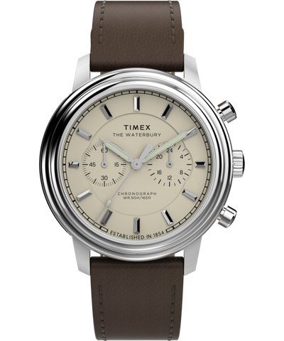 TW2Y23500 Waterbury Metropolitan Chronograph 41mm Leather Strap Watch  Primary Image