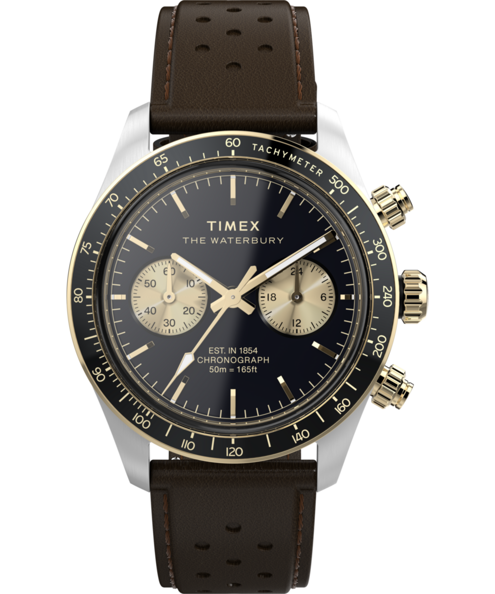 Waterbury Heritage Chronograph 39mm Leather Strap Watch