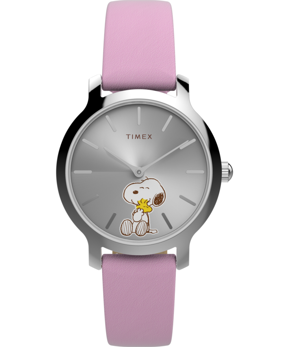 Peanuts® x Timex Transcend Snoopy Hug 31mm Leather Strap Watch