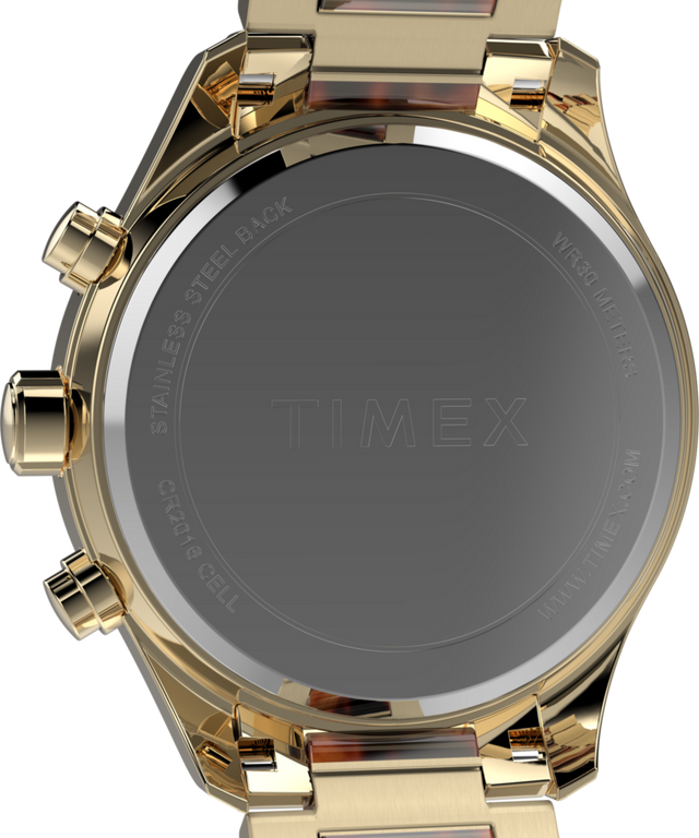 TW2Y28300 Timex Chronograph 38mm Alloy Bracelet Watch Caseback Image