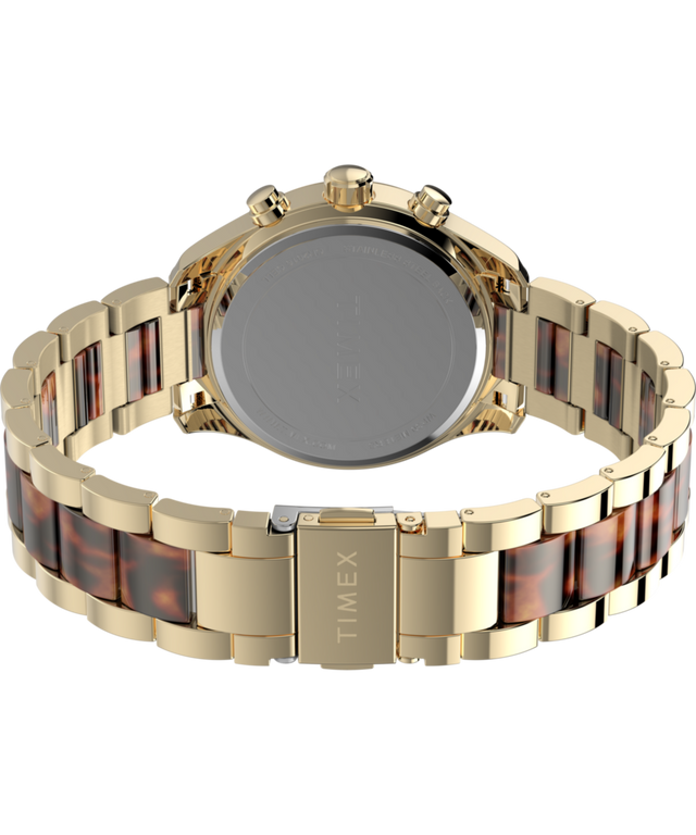 TW2Y28300 Timex Chronograph 38mm Alloy Bracelet Watch Caseback with Attachment Image