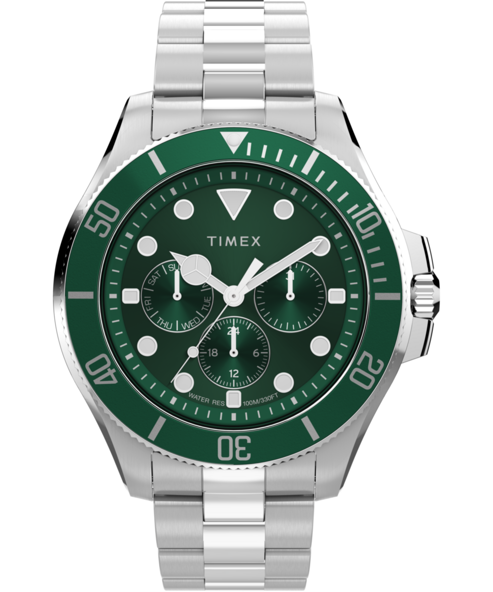 Harborside Coast Multifunction 43mm Stainless Steel Bracelet Watch