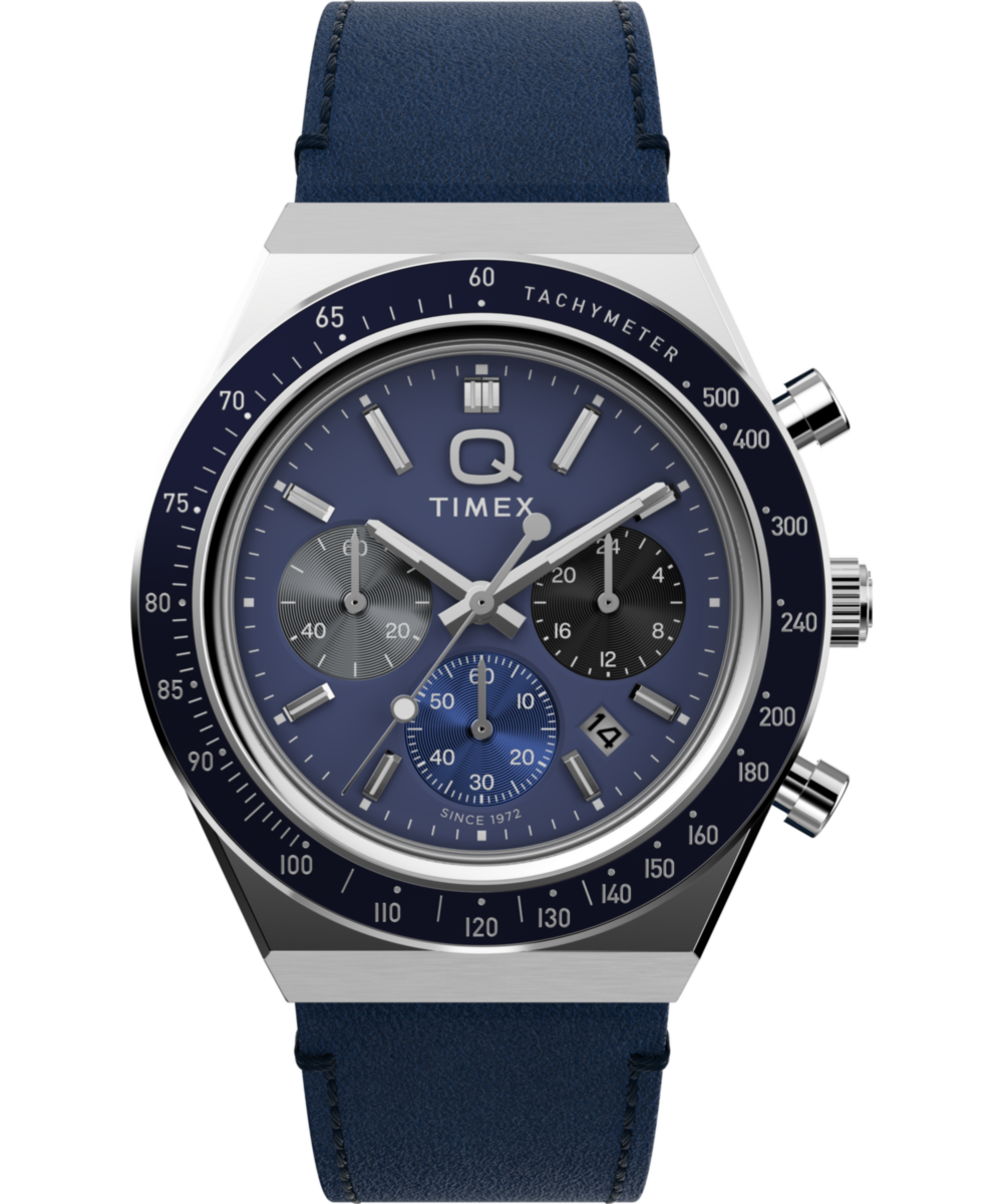 Q Timex® Chronograph 40mm Leather Strap Watch - TW2Y36100 | Timex US
