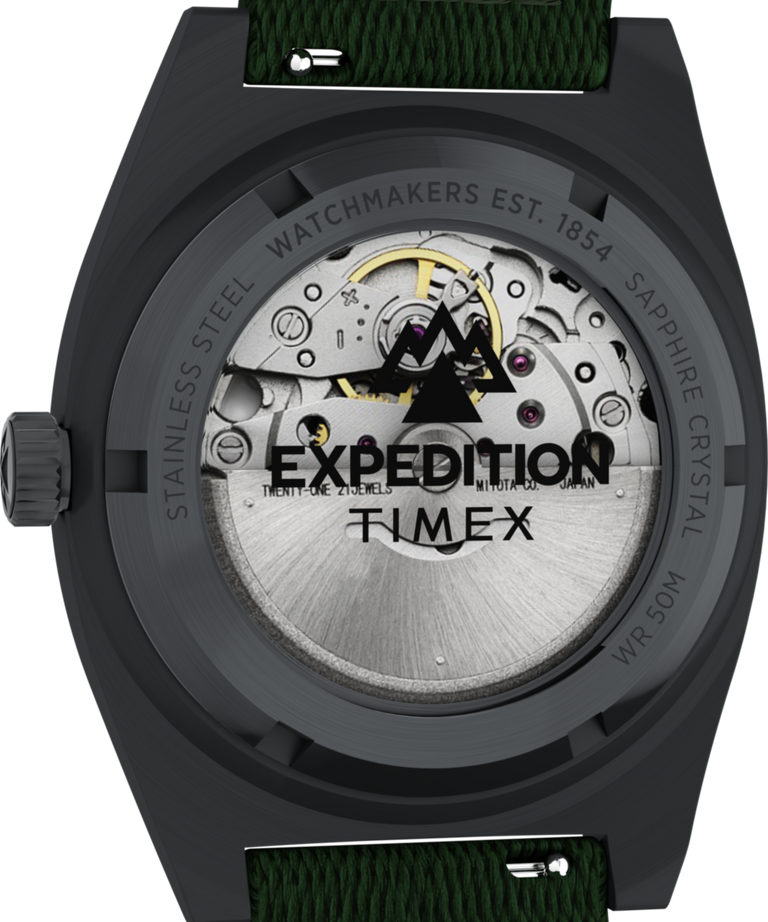 TW2Y39800 Expedition® Capstone Automatic 39mm Eco-Conscious Fabric Strap Watch Caseback Image