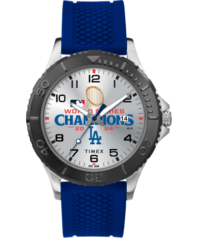 TW2Y45600 Timex Gamer Los Angeles Dodgers 2024 World Series 42mm Silicone Strap Watch Primary Image