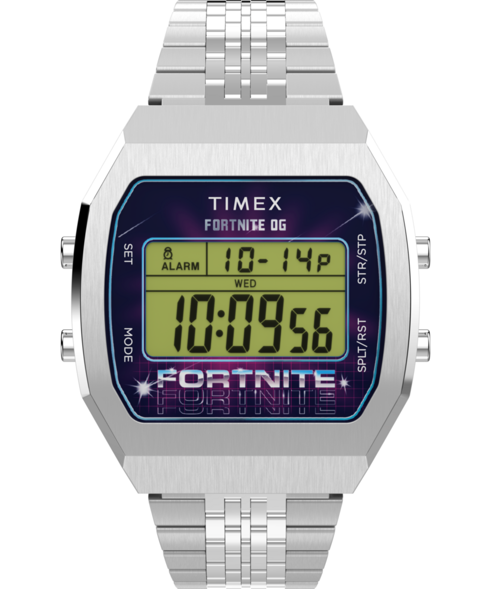 Timex x Fortnite T80 36mm Stainless Steel Bracelet Watch