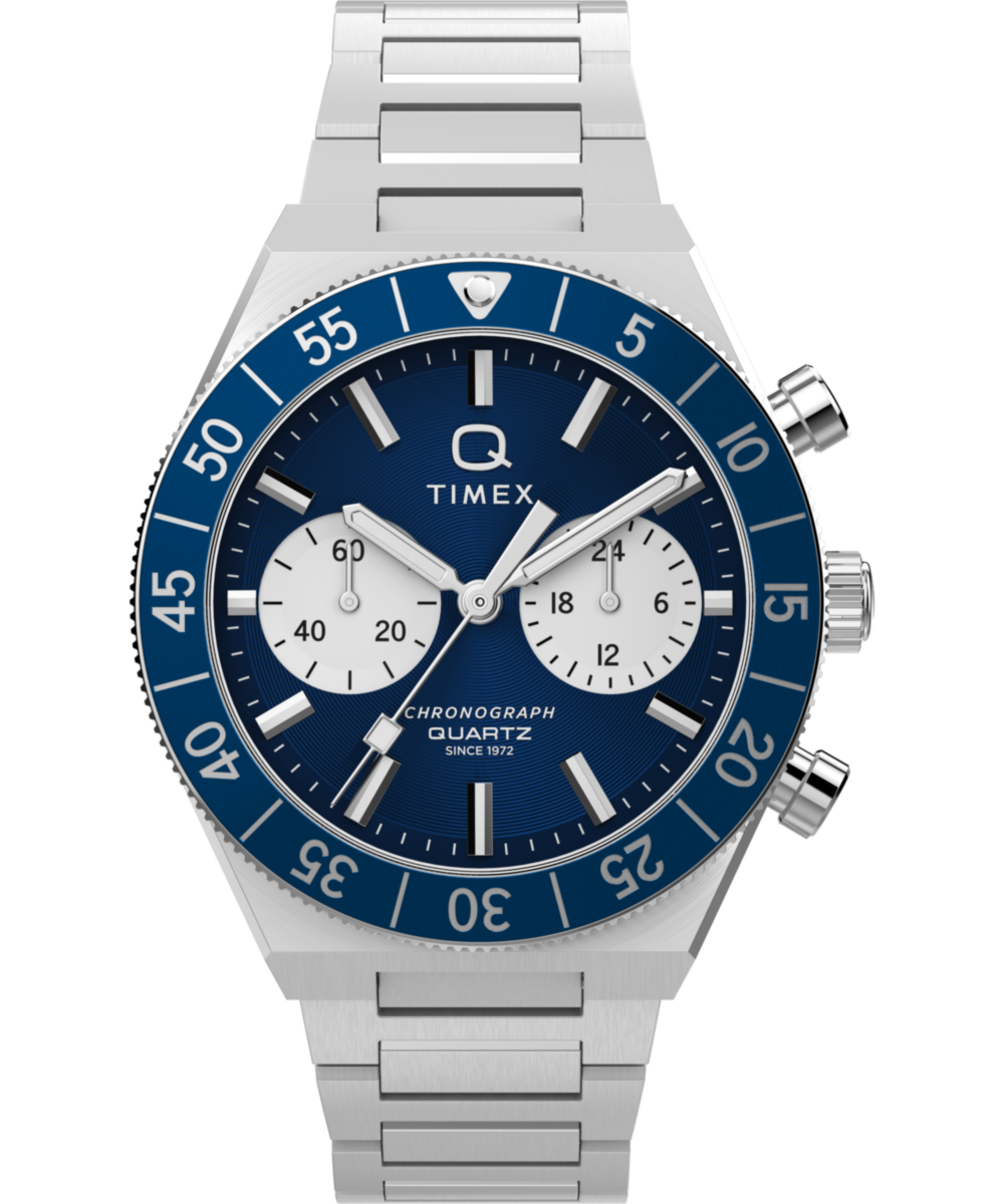 TIMEX Q TIMEX クォーツ 腕時計 Q Timex Continental Chronograph 40mm Stainless Steel Bracelet